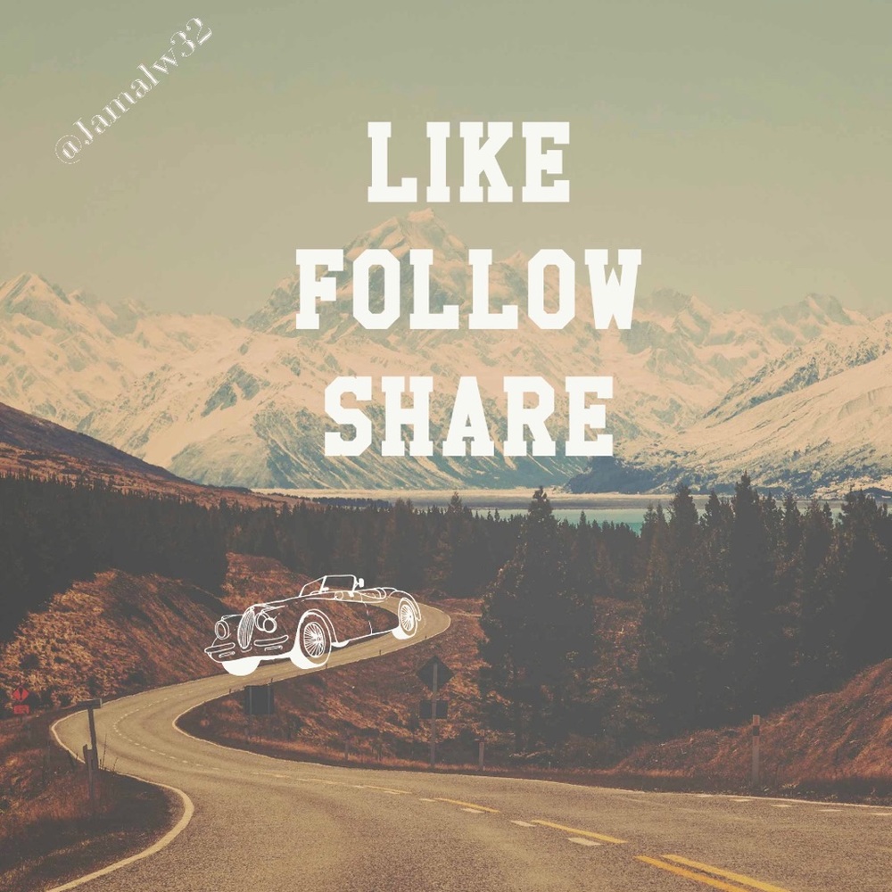 Like follow and share